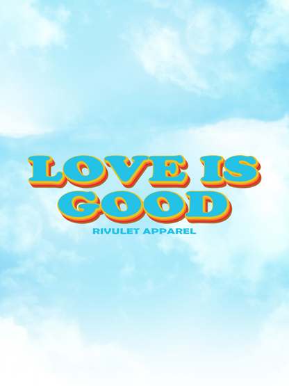 Rivulet Love Is Good Embroidered Unisex Pullover Hoodie